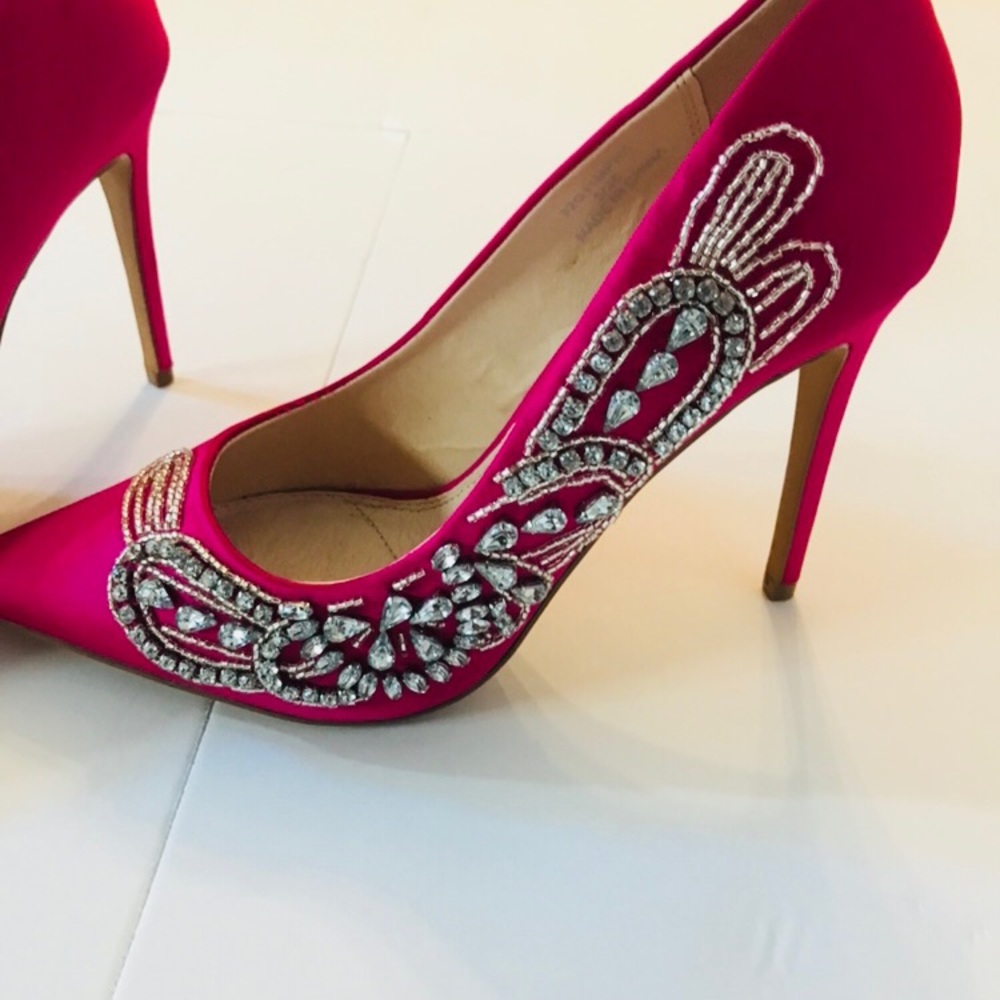 TopShop Glitz Pink Jeweled Pumps - Picture 5 of 7
